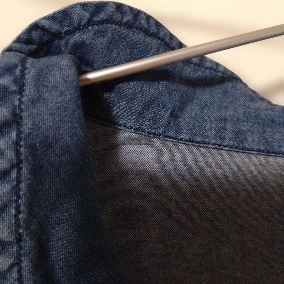 CASEYCASEY デニム Vネック 七分袖デニムワンピース