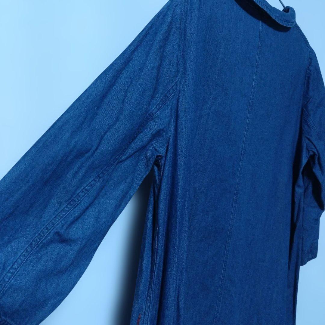 CASEYCASEY デニム Vネック 七分袖デニムワンピース