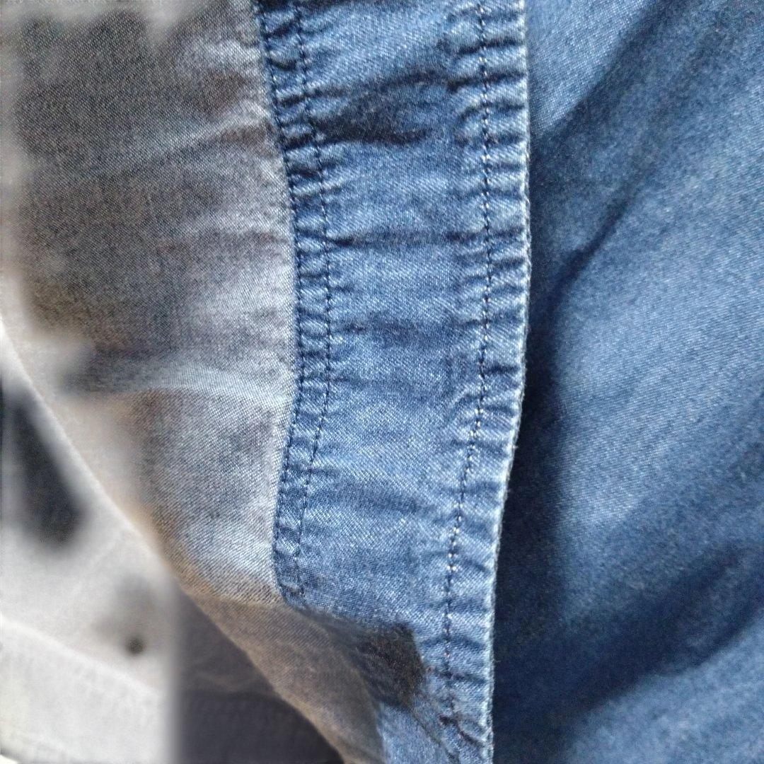 CASEYCASEY デニム Vネック 七分袖デニムワンピース