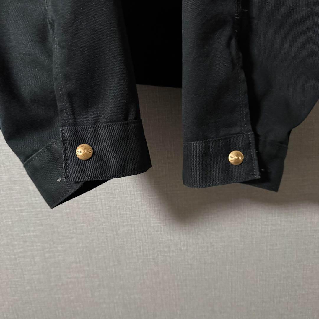 希少2XL★Carhartt カーハート カバーオールブルゾン 金ボタン 黒