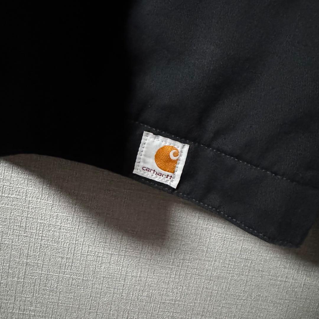 希少2XL★Carhartt カーハート カバーオールブルゾン 金ボタン 黒