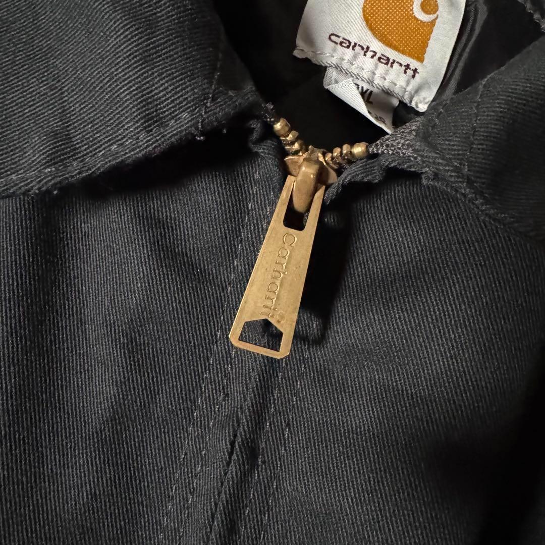 希少2XL★Carhartt カーハート カバーオールブルゾン 金ボタン 黒