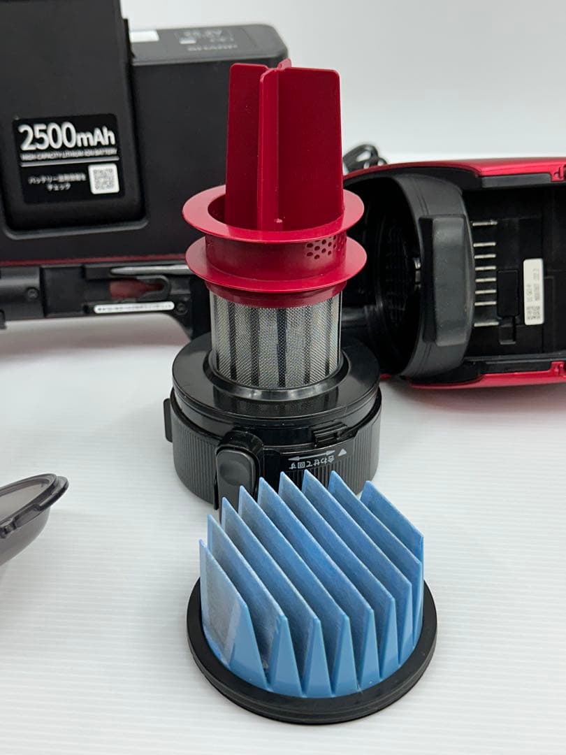 充電器+純正バッテリー付き　シャープ　EC-SR7-P 掃除機　2021年製　赤