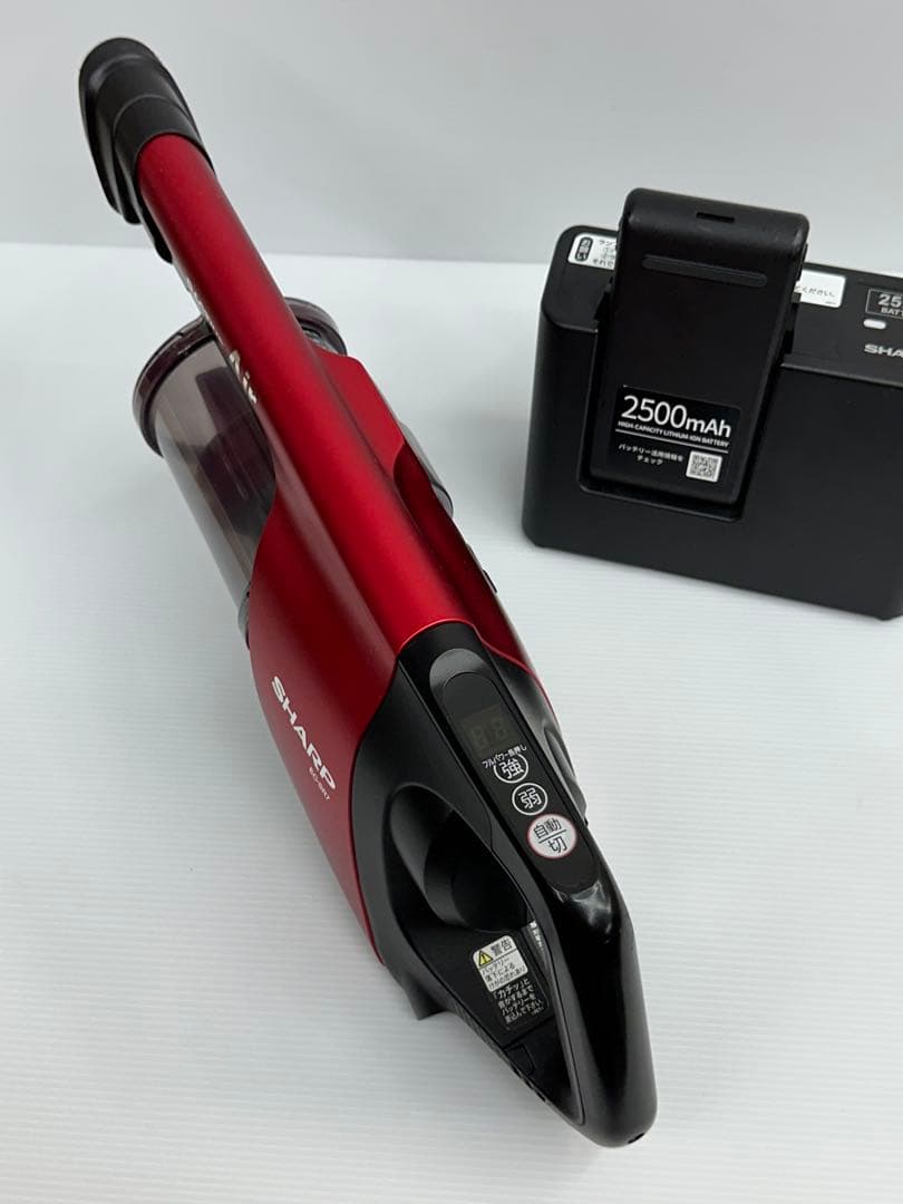 充電器+純正バッテリー付き　シャープ　EC-SR7-P 掃除機　2021年製　赤