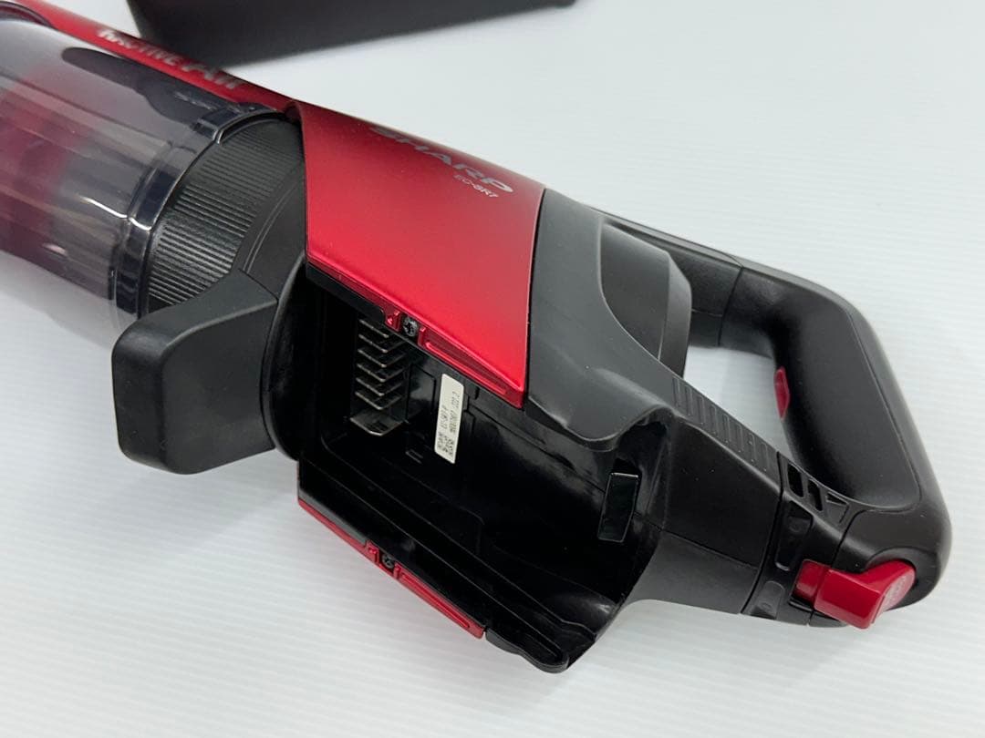 充電器+純正バッテリー付き　シャープ　EC-SR7-P 掃除機　2021年製　赤