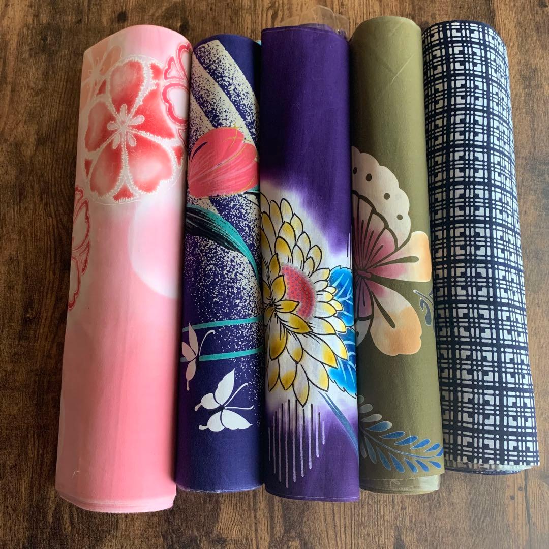 m*o様 ②【5反】　浴衣　反物　一反　レディース　女性　ゆかた　生地　着尺　未