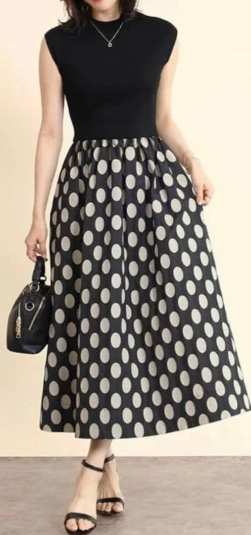 こ*ん様 ヤマダヤ　FENNELドットドッキングワンピース