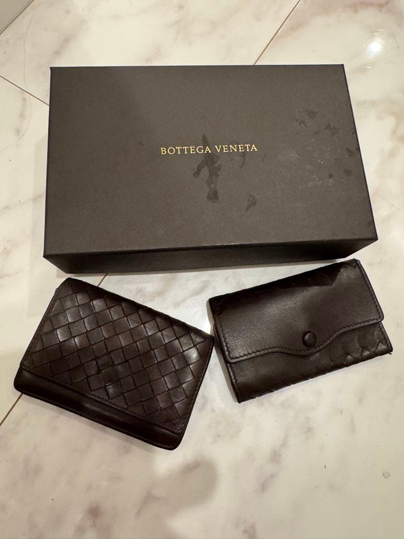 Bottega Veneta ダークブラウン キーケース&名刺入れセット