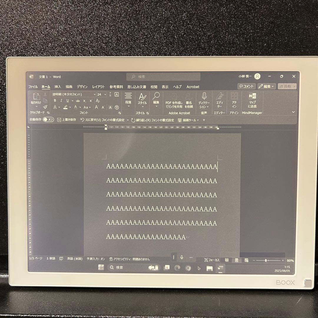BOOX Mira 13.3インチE Inkパネル搭載 セカンドモニター
