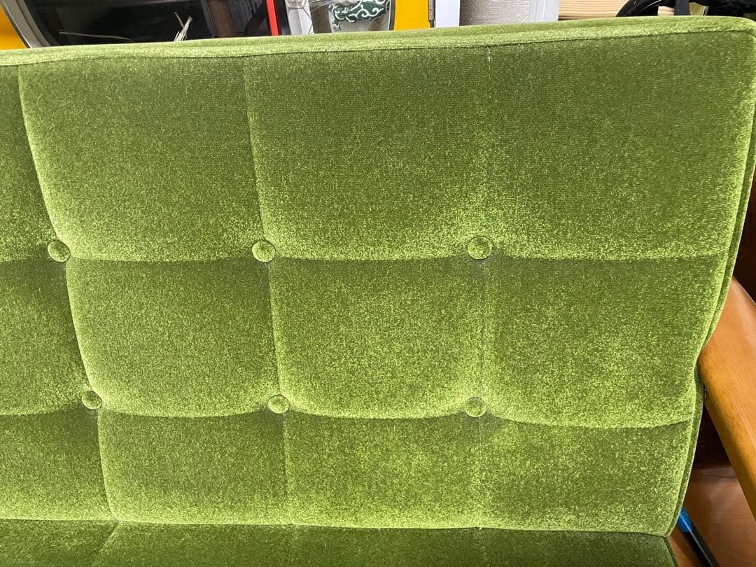 うず　カリモク60 Kチェア2シーター モケットグリーン　おまけ付