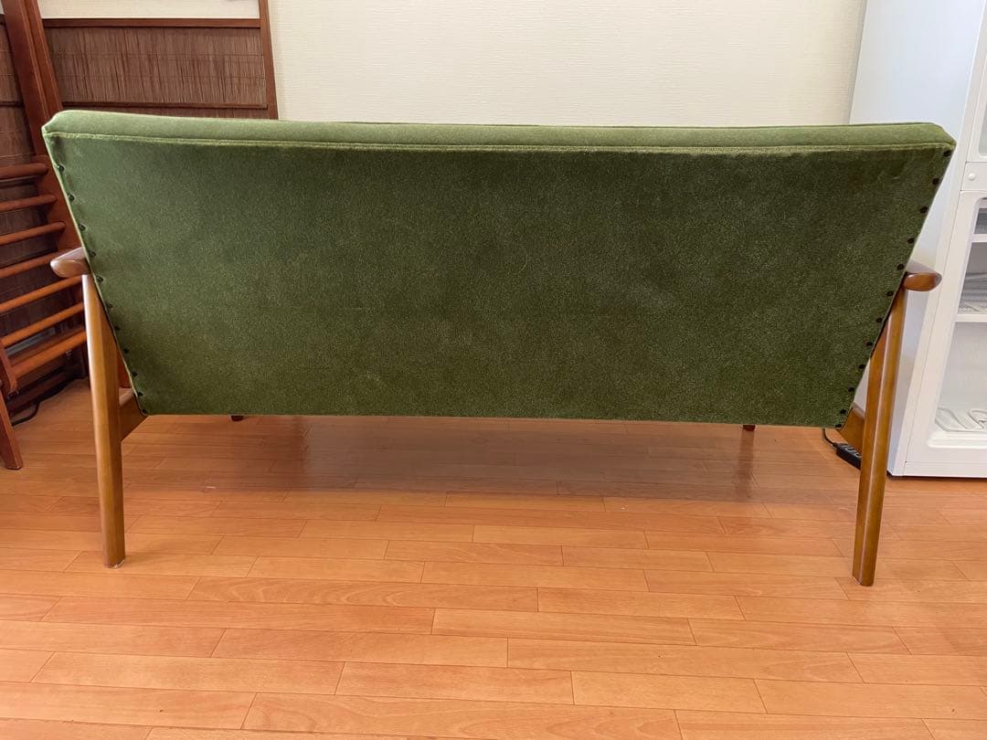 うず　カリモク60 Kチェア2シーター モケットグリーン　おまけ付