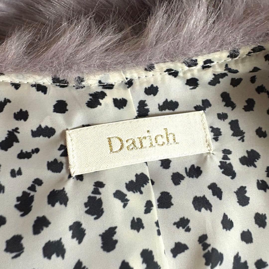 Darich ダーリッチ　パープル　ファー　 ショート　コート　フリーサイズ