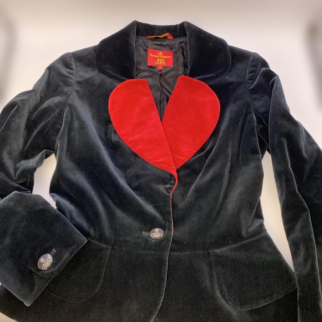 Vivienne Westwood RED LABEL ラブジャケットベロア赤黒