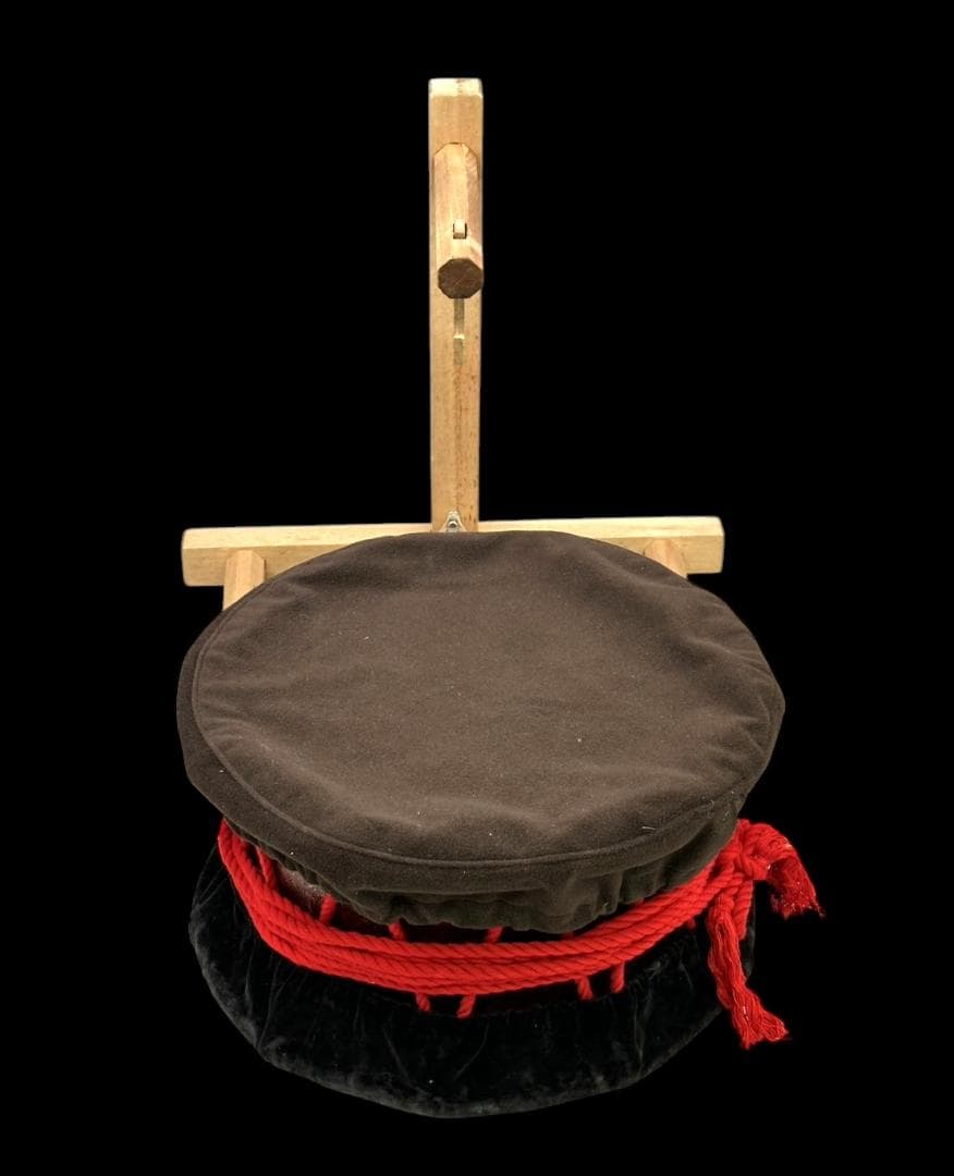 和楽器 和太鼓 締太鼓 打面-約34㎝ 台座 バチ 皮カバー キャリーバッグ付属