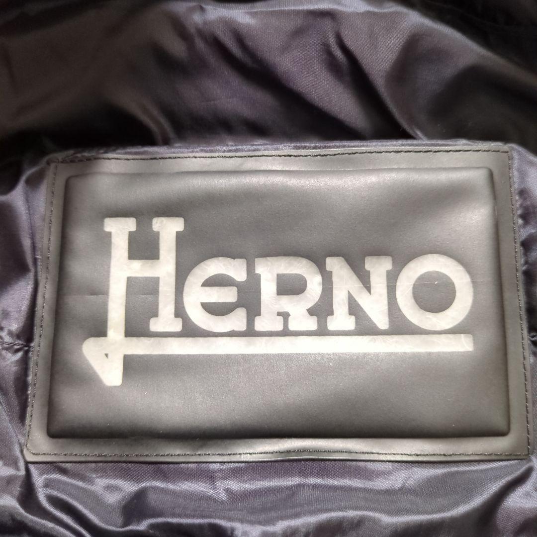 HERNO ヘルノ ダウンベスト フード付 ブラック メンズ 50