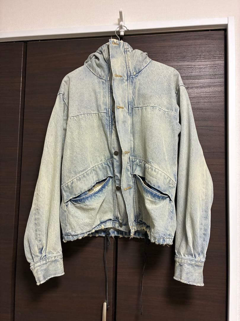 424 クロップド　デニム　フードジャケット