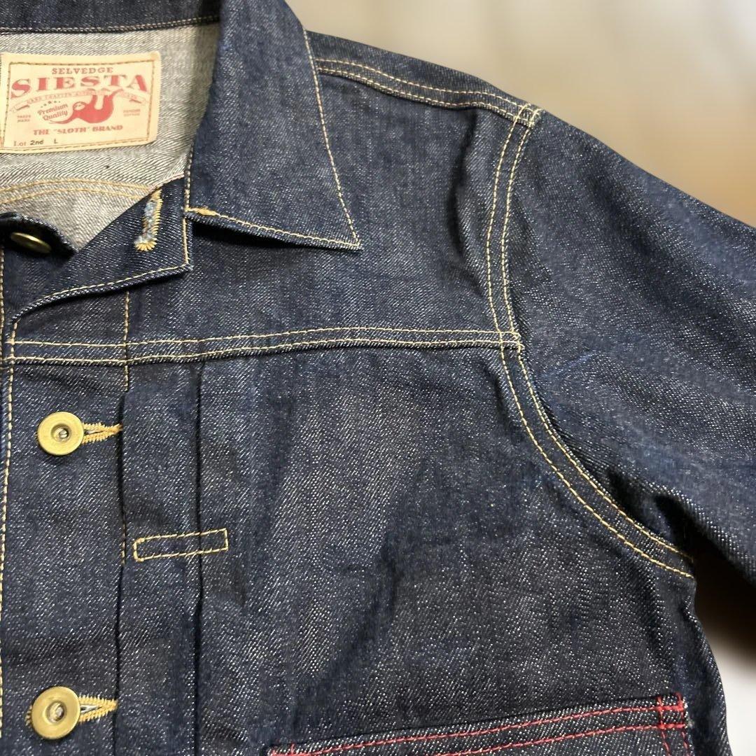 最終値下げ希少マルボロ限定 デニム工房 SIESTA 2ndタイプ赤耳 L