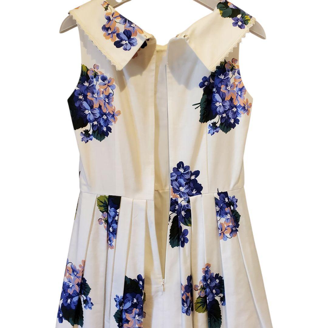 ロイスクレヨン ワンピース 紫陽花（スミレ）柄 Mサイズ