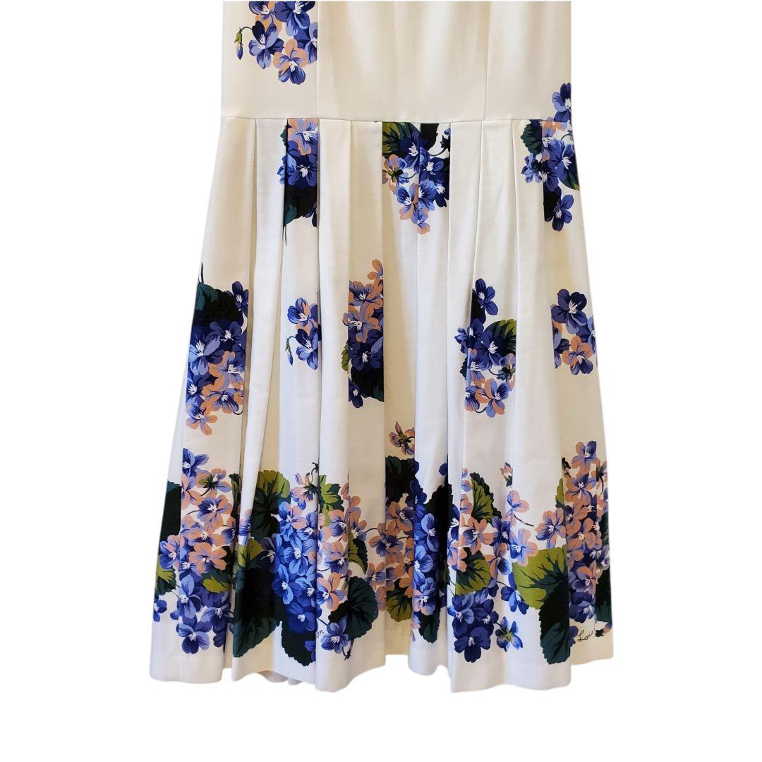 ロイスクレヨン ワンピース 紫陽花（スミレ）柄 Mサイズ