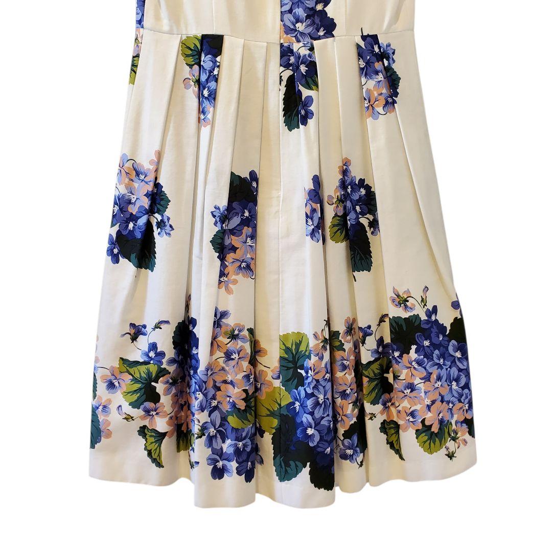 ロイスクレヨン ワンピース 紫陽花（スミレ）柄 Mサイズ