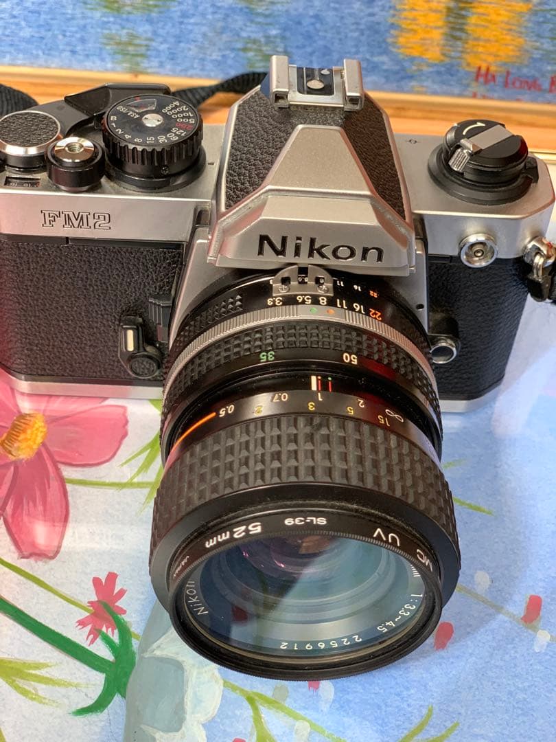 ニコン FM2 シルバー 70mm 単焦点レンズ