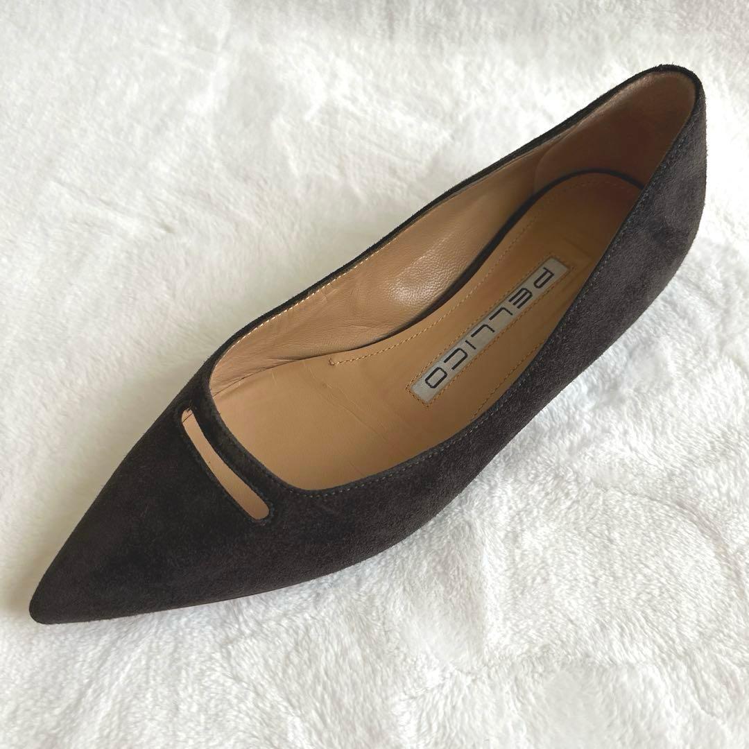 【PELLICO】ペリーコ アネッリ スウェード フラットパンプス 34.5