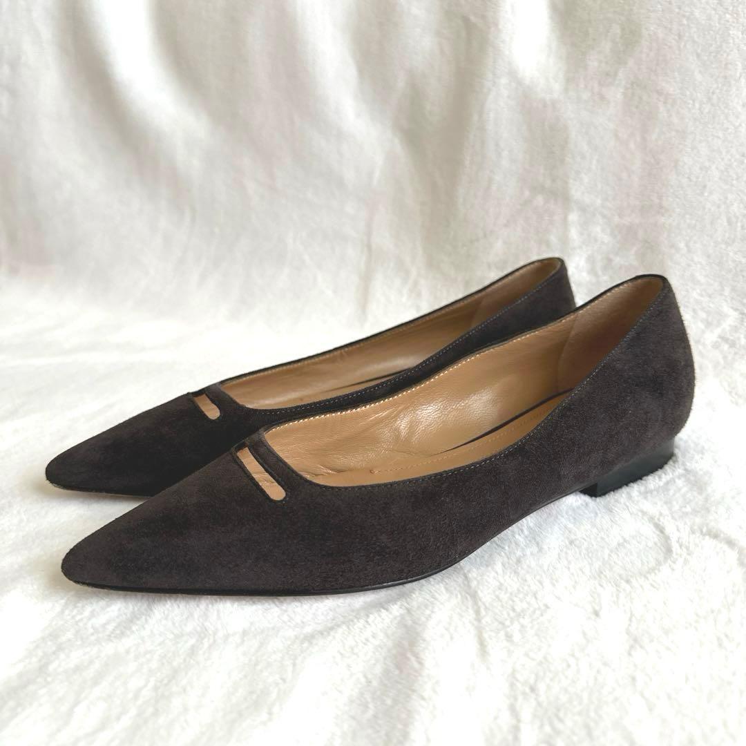【PELLICO】ペリーコ アネッリ スウェード フラットパンプス 34.5