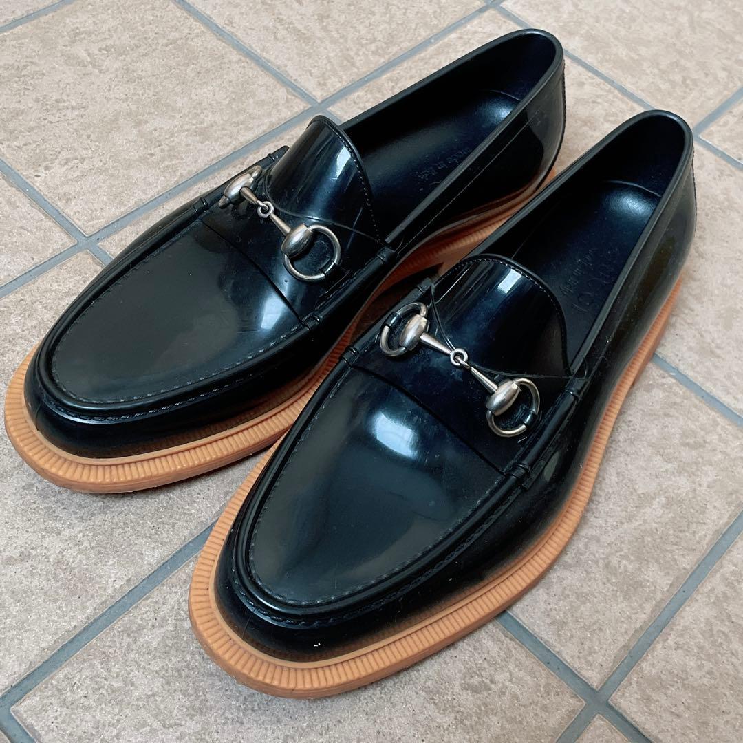 GUCCI グッチ ラバーホースビットローファー ブラック サイズ7