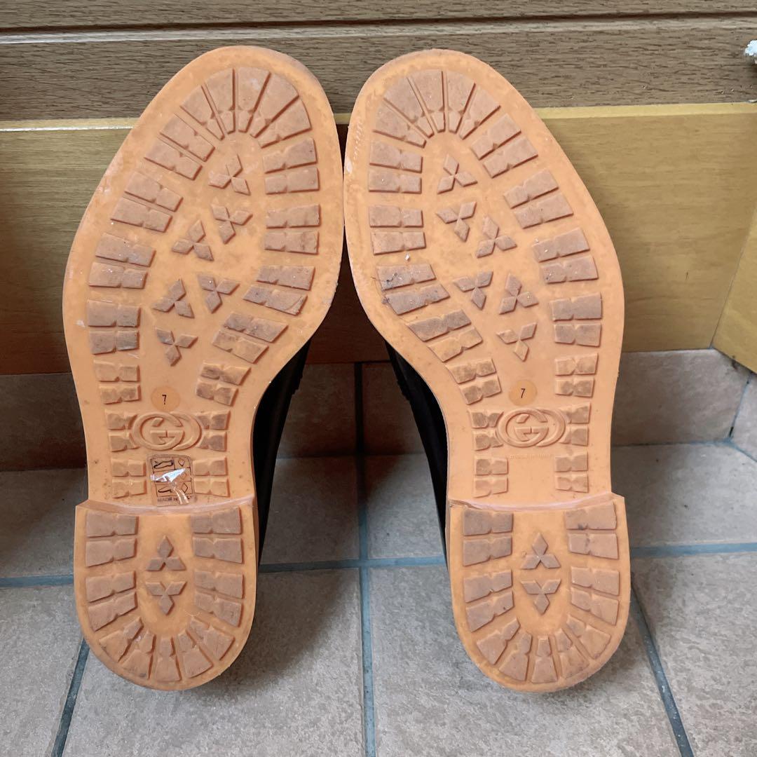 GUCCI グッチ ラバーホースビットローファー ブラック サイズ7