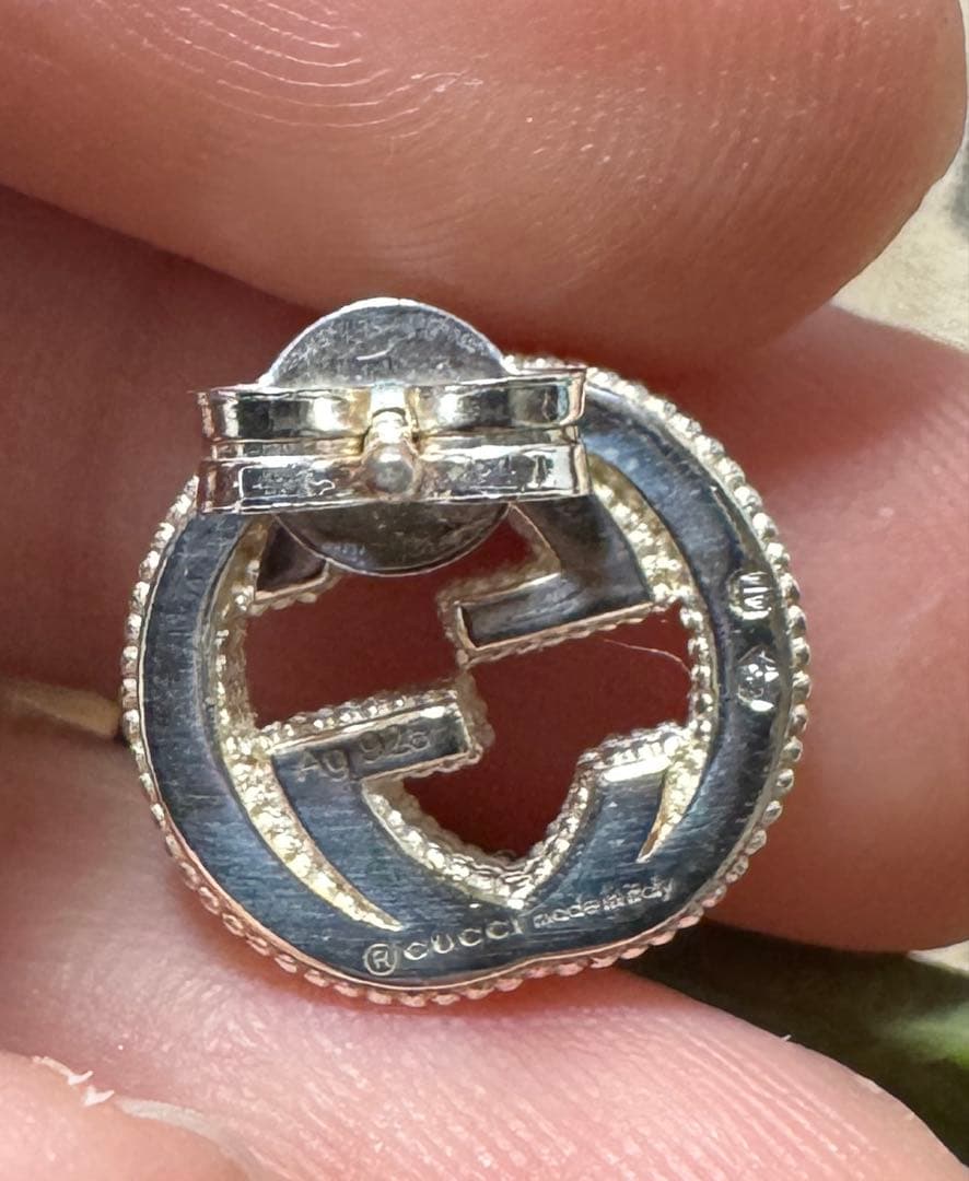 GUCCI シルバー GGロゴ ピアス