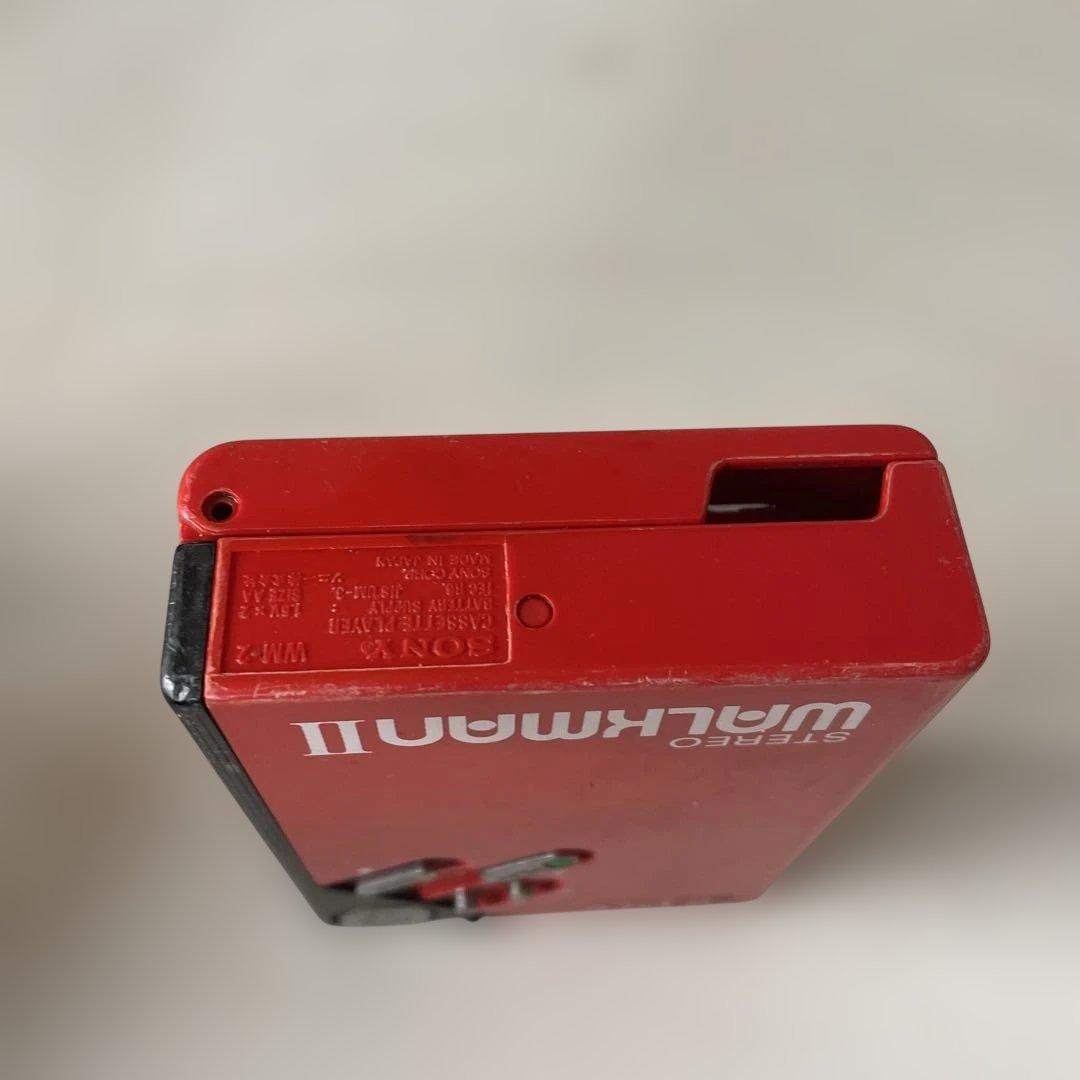 【ジャンク品】SONY WM-2 カセットプレーヤー レッド