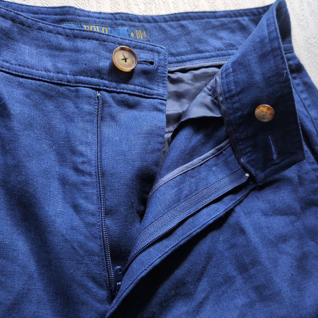 ラルフローレン　リネン100%ガウチョパンツ　未使用品