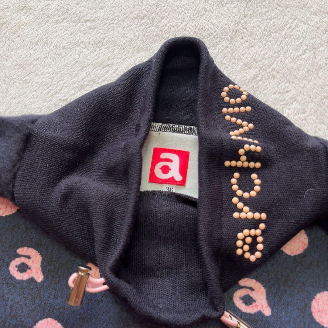 美品　アルチビオ　セットアップ　モックネック　スカート　水玉　ドット　ネイビー