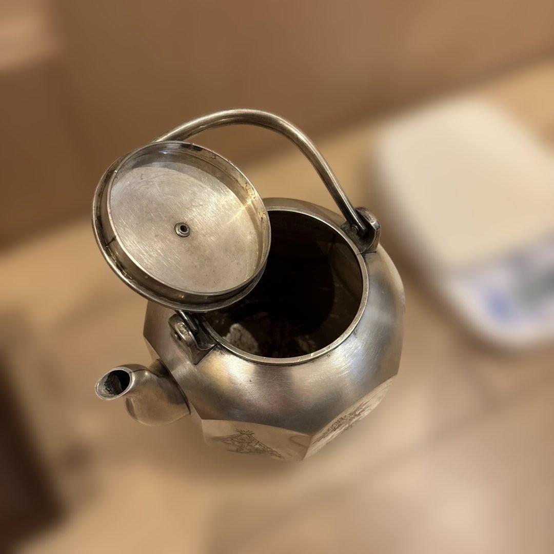 純銀瓶　骨董品セット売り　鉄瓶等