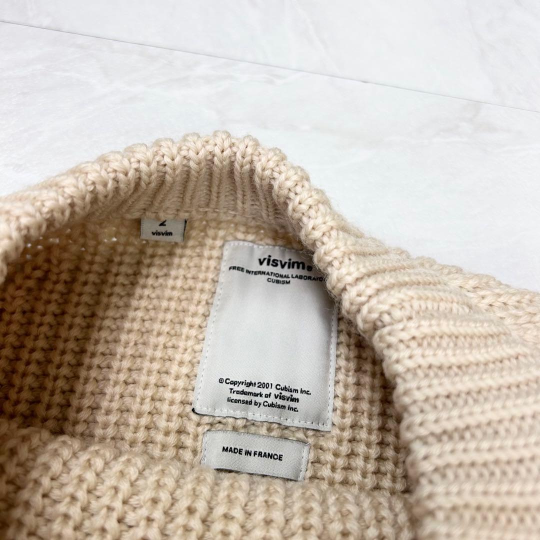 美品 ヴィズヴィム VISVIM クルーネック ニット セーター アイボリー