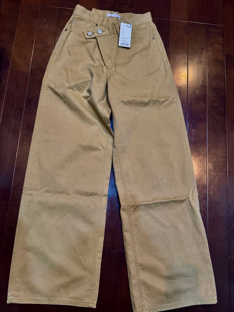 moussy CROSS CHINO WIDE STRAIGHT ベージュ 1