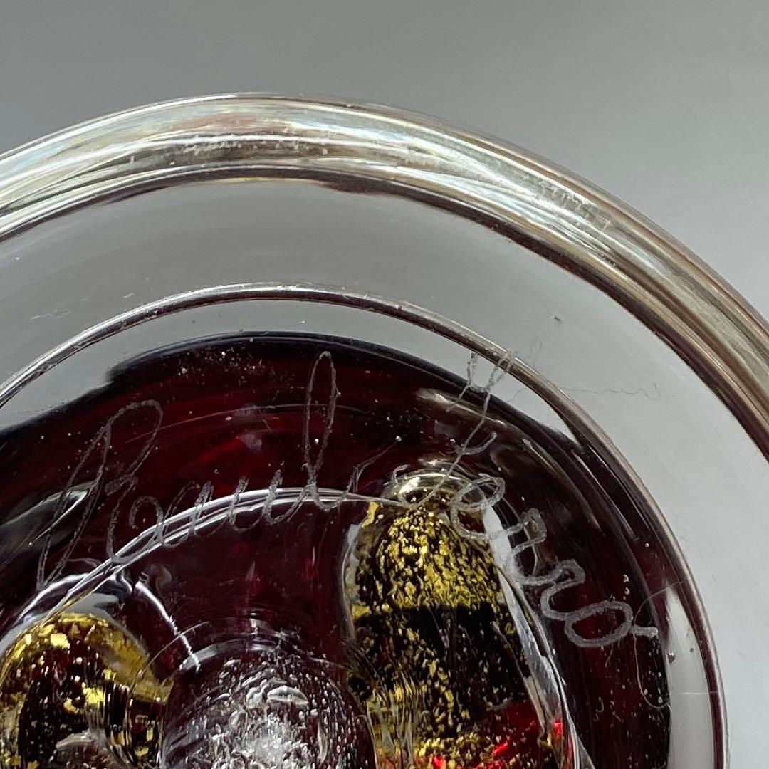 ムラーノ　ベネチアングラスフィギュリンペア高さ18.7・18㎝東な7-0305③