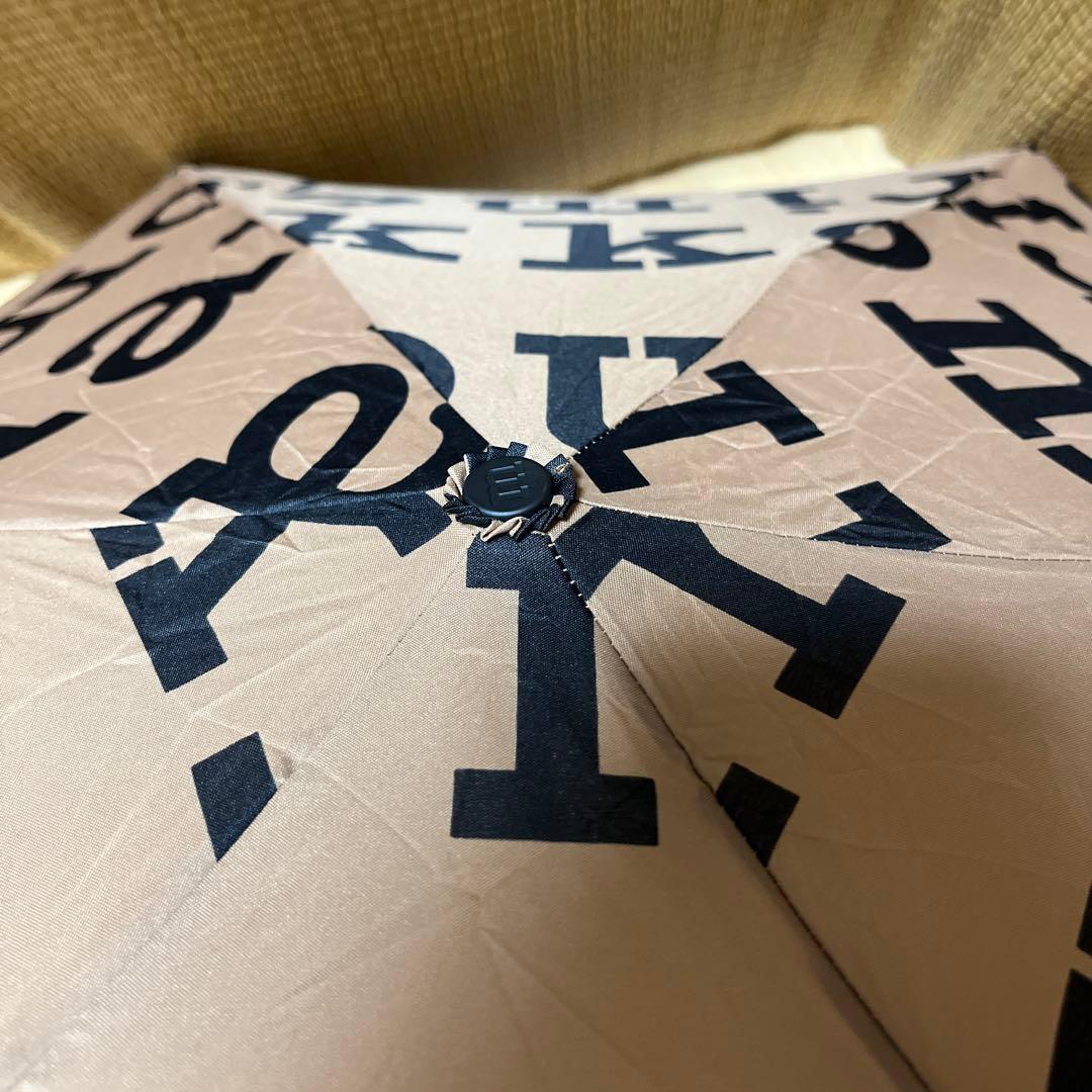 新品 マリメッコ ロゴ 折り畳み傘 ブラウン ルック