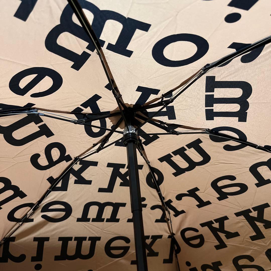 新品 マリメッコ ロゴ 折り畳み傘 ブラウン ルック