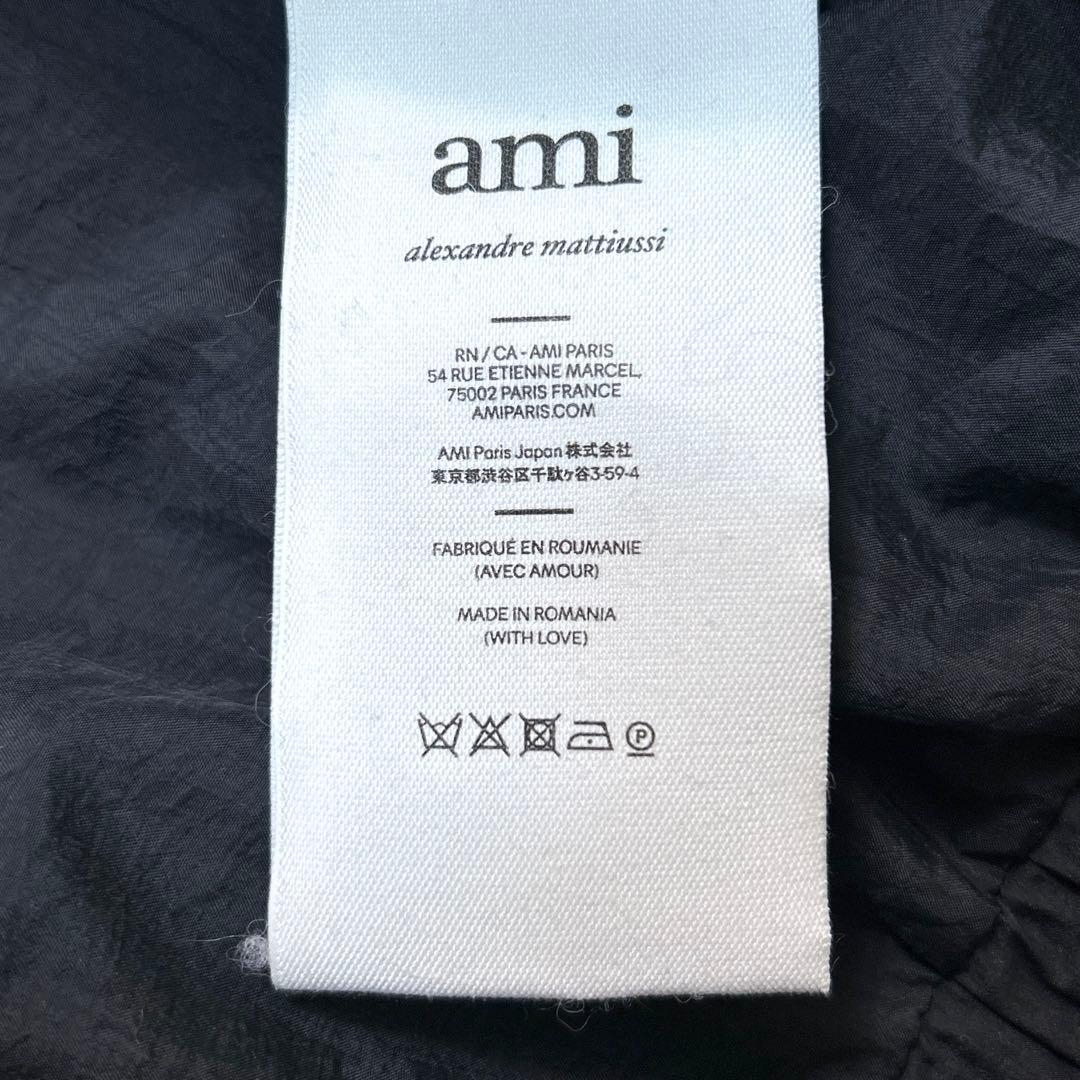 【極美品】ami アミパリス ナイロン ジャケット ブルゾン XS ブラック 黒