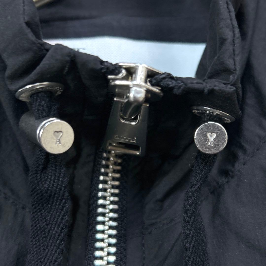 【極美品】ami アミパリス ナイロン ジャケット ブルゾン XS ブラック 黒