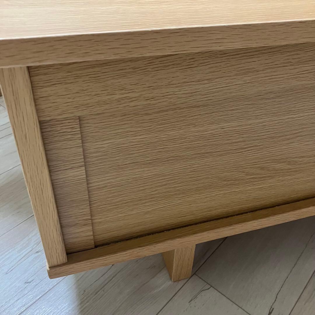 無印良品 オーク材ＡＶラック薄型（引戸） テレビボード