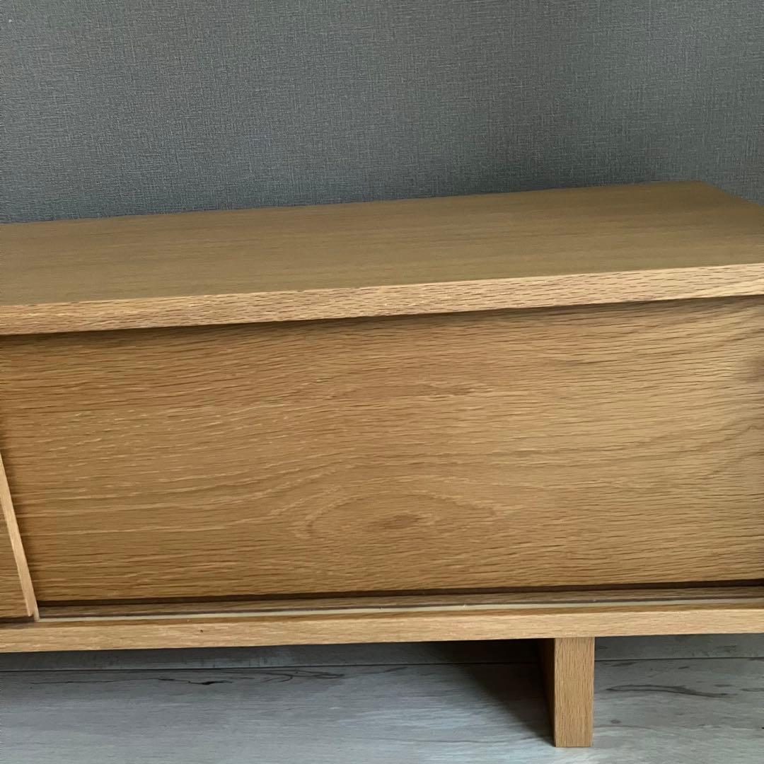 無印良品 オーク材ＡＶラック薄型（引戸） テレビボード