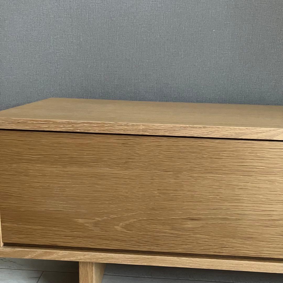 無印良品 オーク材ＡＶラック薄型（引戸） テレビボード