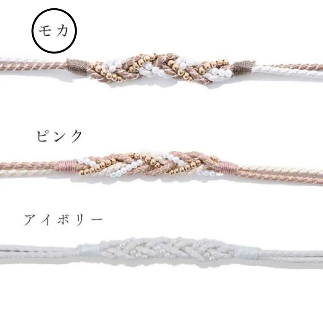 sugar 浴衣　フルセット　レース　モカ　ピンク　下駄　帯飾り　兵児帯　セット