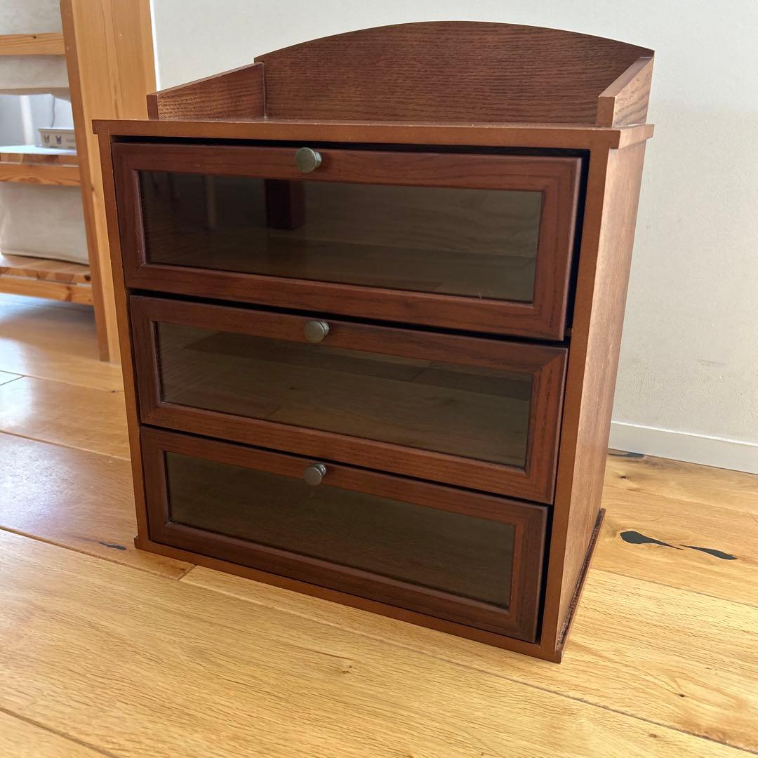 3段引き出し 木製キャビネット ニコアンド nico and