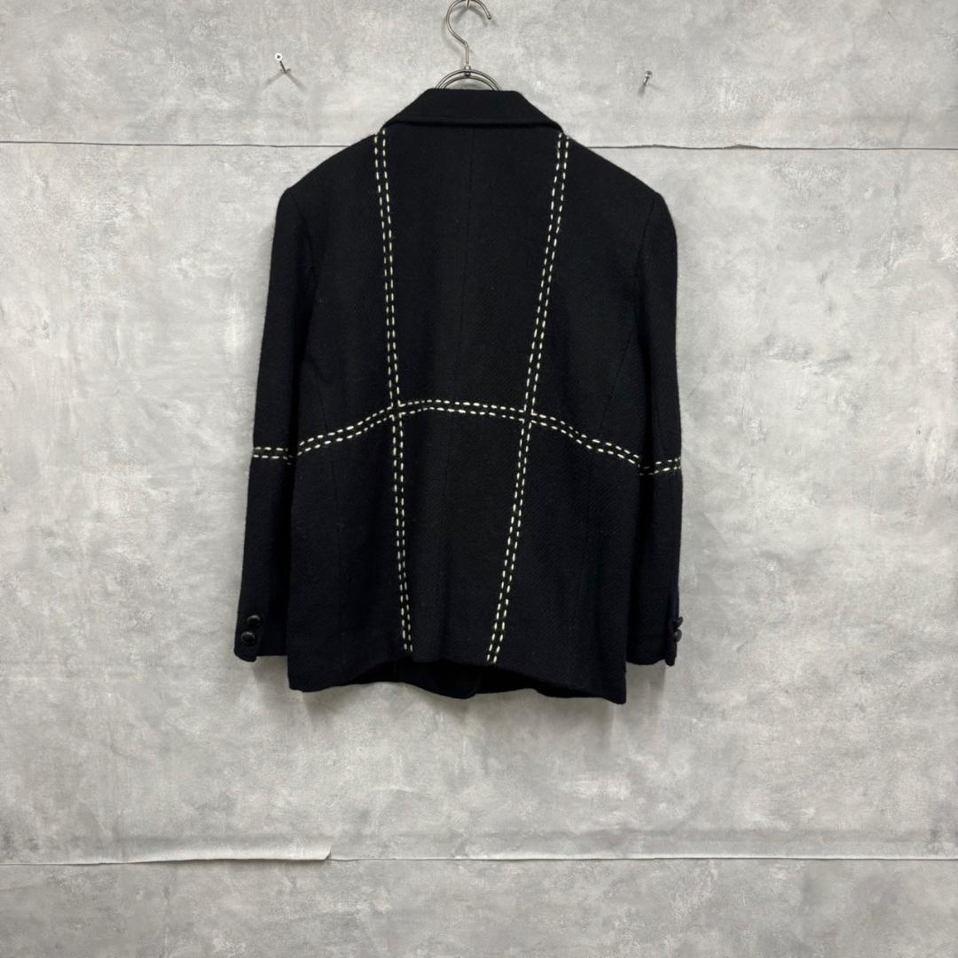 80s IS ISSEY MIYAKE ステッチ ウールジャケット N1541