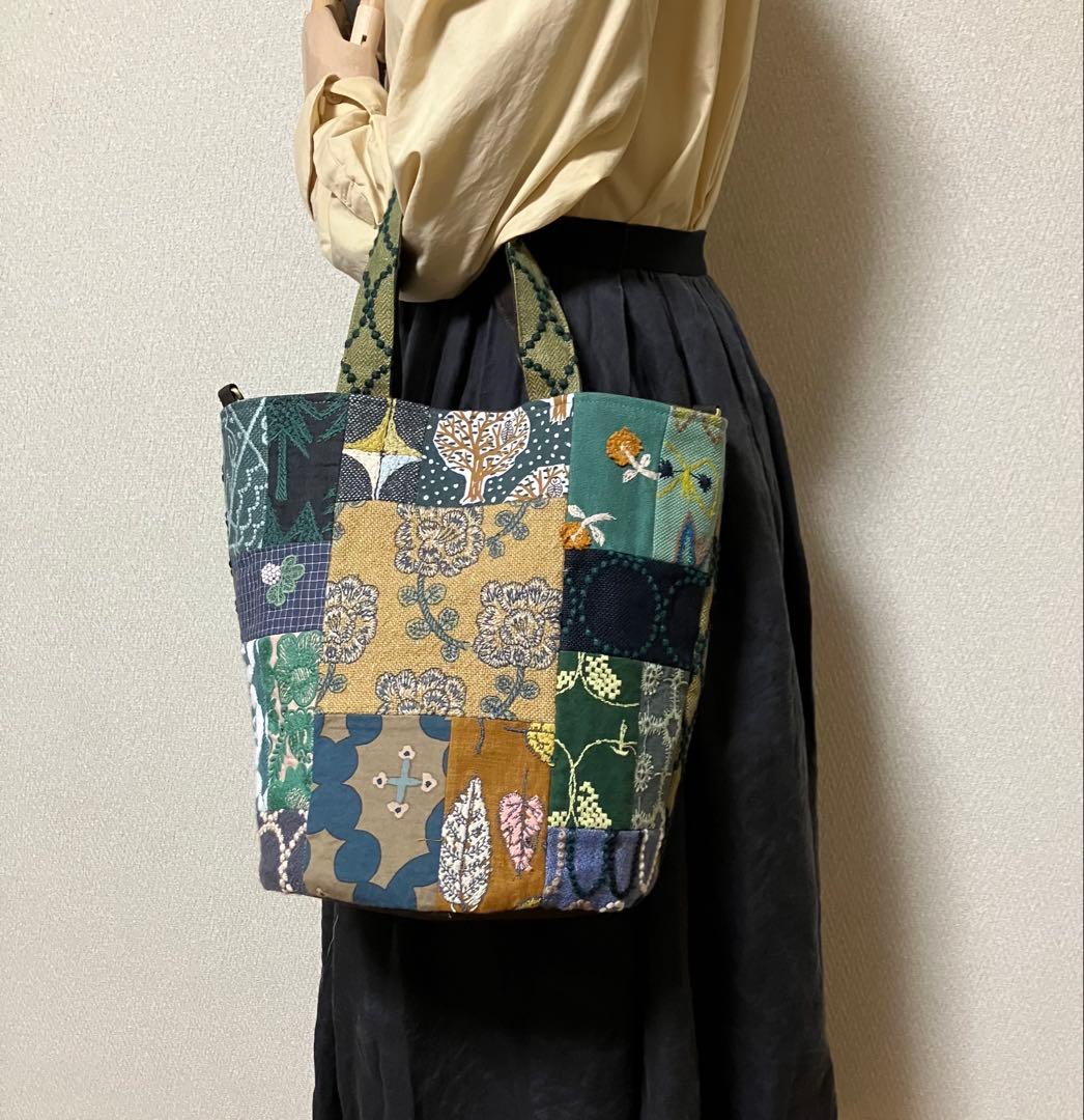 ミナペルホネン ハンドメイド　パッチワーク×tambourine トートバッグ