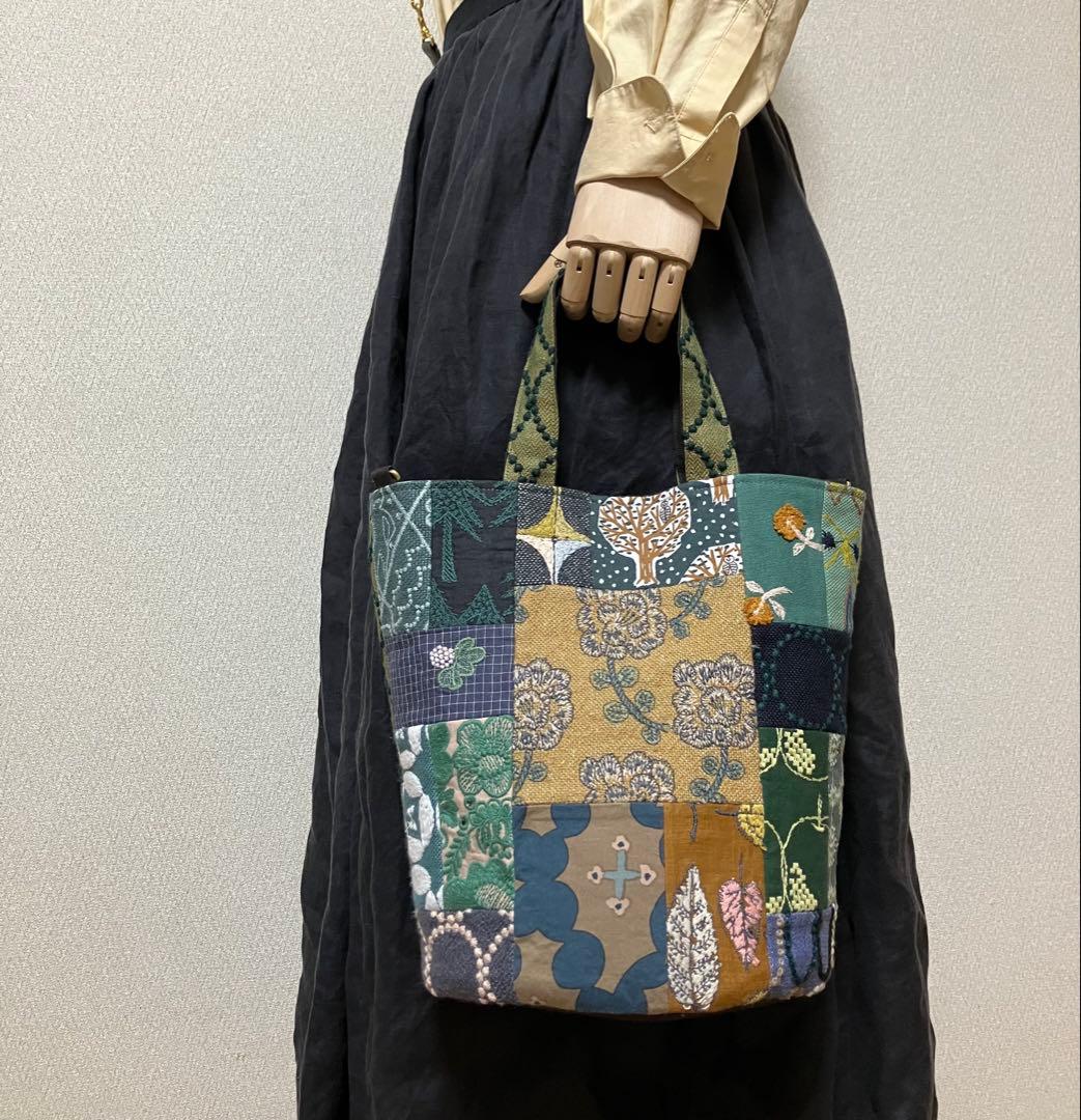 ミナペルホネン ハンドメイド　パッチワーク×tambourine トートバッグ
