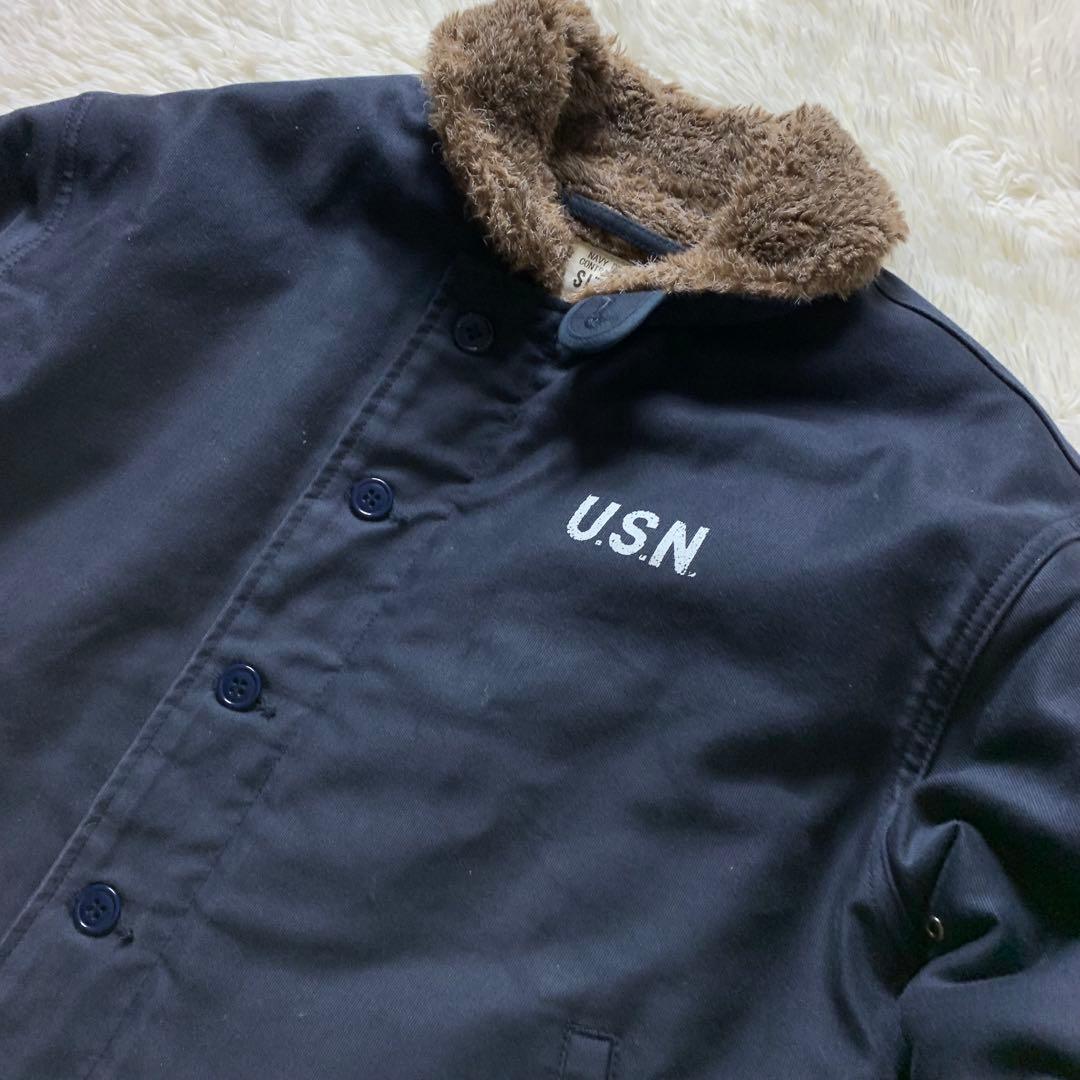 【雰囲気抜群】ヒューストン デッキジャケット N-1 ネイビー 42